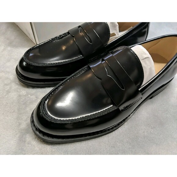 H&M Premium Selection Black Leather Loafers Size 8.5 Or EU 41 Men NWT main image 4